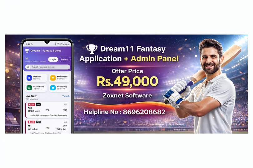 Dream11 Application website+admin panel